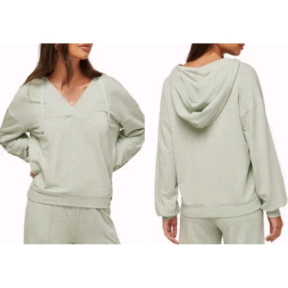 Travis Mathew OCEANA CLOUD Hoodie Sweatshirt Heather Desert Sage Size Small - Picture 11 of 11